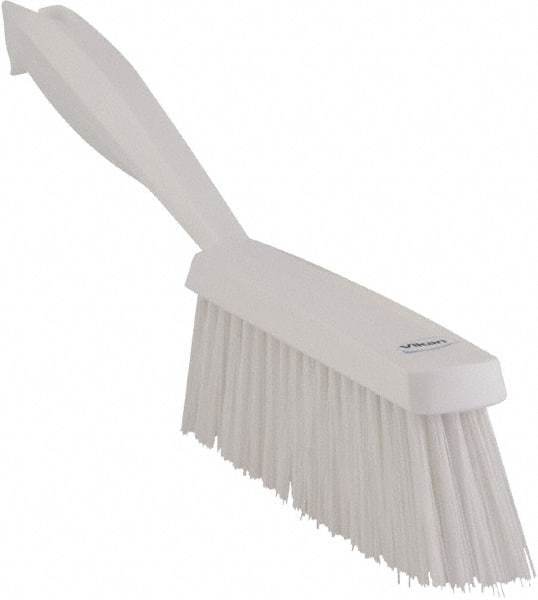 Vikan - 14" OAL, Polyester Staple Set Bench Brush - 2" Bristle Length, 6-3/8" Long Head, White - Strong Tooling