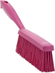 Vikan - 14" OAL, Polyester Staple Set Bench Brush - 2" Bristle Length, 6-3/8" Long Head, Pink - Strong Tooling