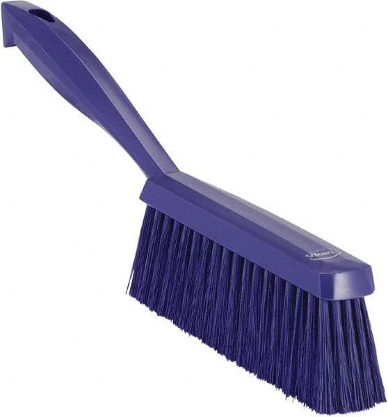 Vikan - 14" OAL, Polyester Staple Set Bench Brush - 2" Bristle Length, 6-3/8" Long Head, Purple - Strong Tooling