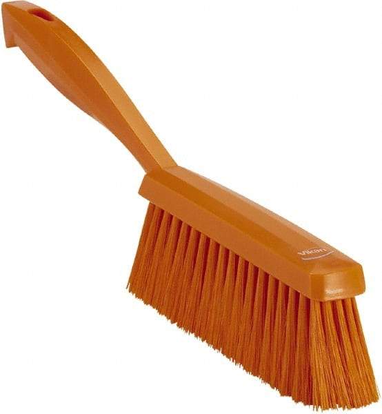 Vikan - 14" OAL, Polyester Staple Set Bench Brush - 2" Bristle Length, 6-3/8" Long Head, Orange - Strong Tooling