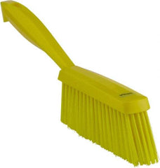 Vikan - 14" OAL, Polyester Staple Set Bench Brush - 2" Bristle Length, 6-3/8" Long Head, Yellow - Strong Tooling