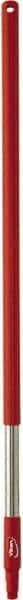 Vikan - 59 x 1-1/4" Fiberglass Squeegee Handle - European Threaded Connection, Red - Strong Tooling