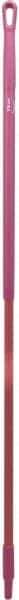 Vikan - 59 x 1-1/4" Fiberglass Squeegee Handle - European Threaded Connection, Pink - Strong Tooling