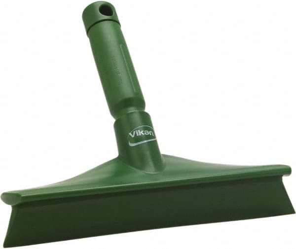 Vikan - 9.84" Rubber Blade Bench Squeegee - Single Edge, Green, Plastic Holder - Strong Tooling