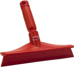 Vikan - 9.84" Rubber Blade Bench Squeegee - Single Edge, Red, Plastic Holder - Strong Tooling