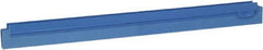 Vikan - 20" Rubber Blade Squeegee Refill - Double Edge, Blue, Plastic Holder - Strong Tooling