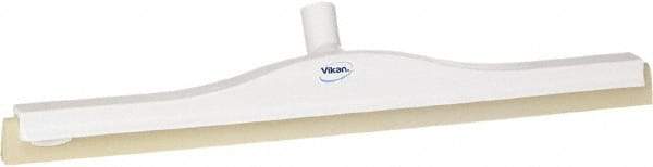 Vikan - 24" Foam Rubber Blade Floor Squeegee - Double Edge, White, Plastic Holder - Strong Tooling