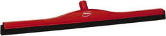 Vikan - 28" Foam Rubber Blade Bench Squeegee - Double Edge, Red, Plastic Holder - Strong Tooling