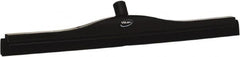 Vikan - 24" Foam Rubber Blade Bench Squeegee - Double Edge, Black, Plastic Holder - Strong Tooling