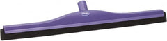 Vikan - 24" Foam Rubber Blade Bench Squeegee - Double Edge, Purple, Plastic Holder - Strong Tooling