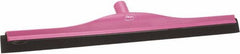 Vikan - 24" Foam Rubber Blade Bench Squeegee - Double Edge, Pink, Plastic Holder - Strong Tooling