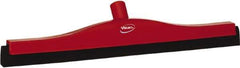 Vikan - 20" Foam Rubber Blade Bench Squeegee - Double Edge, Red, Plastic Holder - Strong Tooling