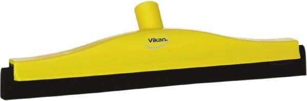 Vikan - 16" Foam Rubber Blade Bench Squeegee - Double Edge, Yellow, Plastic Holder - Strong Tooling