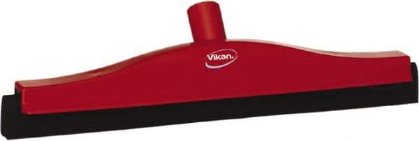 Vikan - 16" Foam Rubber Blade Bench Squeegee - Double Edge, Red, Plastic Holder - Strong Tooling