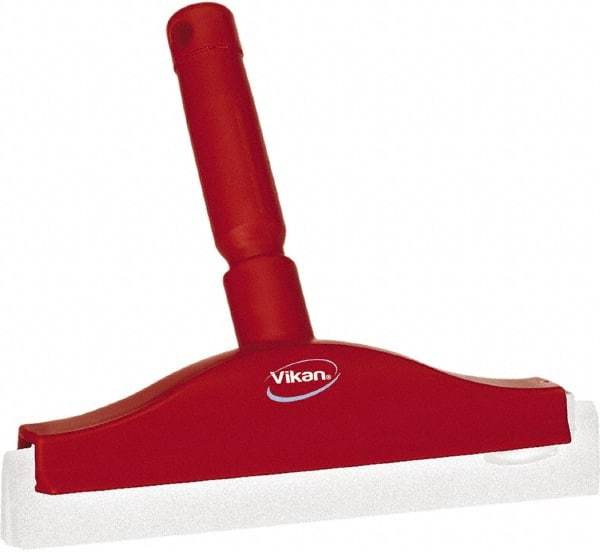 Vikan - 10" Foam Rubber Blade Bench Squeegee - Double Edge, Red, Plastic Holder - Strong Tooling