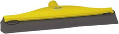 Vikan - 16" Rubber Blade Ceiling Squeegee - Double Edge, Yellow, Plastic Holder - Strong Tooling