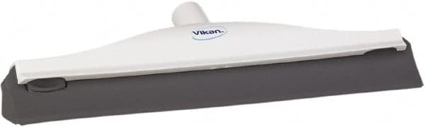 Vikan - 16" Rubber Blade Ceiling Squeegee - Double Edge, White, Plastic Holder - Strong Tooling