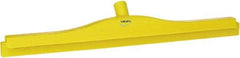 Vikan - 24" Rubber Blade Floor Squeegee - Double Edge, Yellow, Plastic Holder - Strong Tooling