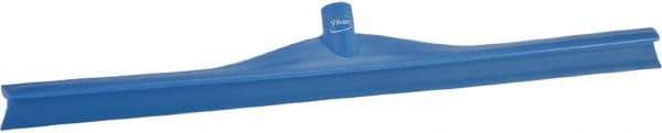 Vikan - 27.56" Rubber Blade Floor Squeegee - Single Edge, Blue, Plastic Holder - Strong Tooling