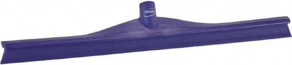 Vikan - 23.62" Rubber Blade Floor Squeegee - Single Edge, Purple, Plastic Holder - Strong Tooling