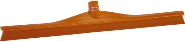 Vikan - 23.62" Rubber Blade Floor Squeegee - Single Edge, Orange, Plastic Holder - Strong Tooling