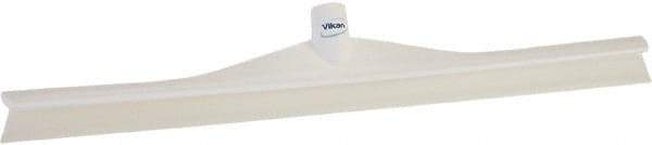 Vikan - 23.62" Rubber Blade Floor Squeegee - Single Edge, White, Plastic Holder - Strong Tooling