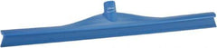 Vikan - 23.62" Rubber Blade Floor Squeegee - Single Edge, Blue, Plastic Holder - Strong Tooling