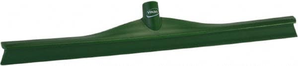 Vikan - 23.62" Rubber Blade Floor Squeegee - Single Edge, Green, Plastic Holder - Strong Tooling