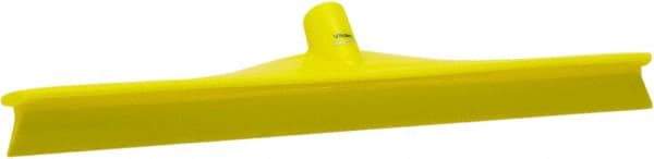 Vikan - 19.67" Rubber Blade Floor Squeegee - Single Edge, Yellow, Plastic Holder - Strong Tooling