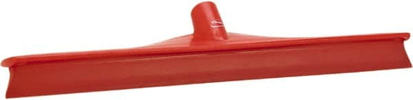 Vikan - 19.67" Rubber Blade Floor Squeegee - Single Edge, Red, Plastic Holder - Strong Tooling