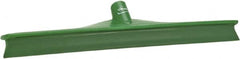 Vikan - 19.67" Rubber Blade Floor Squeegee - Single Edge, Green, Plastic Holder - Strong Tooling