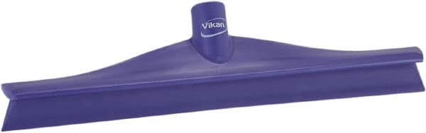 Vikan - 15-3/4" Rubber Blade Floor Squeegee - Single Edge, Purple, Plastic Holder - Strong Tooling