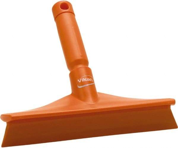 Vikan - 9.84" Rubber Blade Bench Squeegee - Single Edge, Orange, Plastic Holder - Strong Tooling