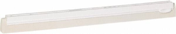 Vikan - 20" Foam Rubber Blade Squeegee Refill - Double Edge, White, Plastic Holder - Strong Tooling