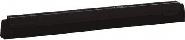 Vikan - 16" Foam Rubber Blade Squeegee Refill - Double Edge, Black, Plastic Holder - Strong Tooling