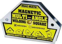 Mag-Mate - 4-3/8" Wide x 3/4" Deep x 3" High, Rare Earth Magnetic Welding & Fabrication Square - 55 Lb Average Pull Force - Strong Tooling