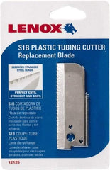 Lenox - Cutter Replacement Blade - Use with Lenox: 1212S1, Cuts PVC, CPVC, Pex, Polyethylene and Rubber Hose - Strong Tooling