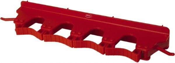 Vikan - 22 Lb Capacity, 3-5/32" Projection, Polypropylene/Rubber Wall Strip Organizer - 15-1/2" OAL - Strong Tooling