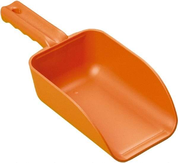 Remco - 32 oz Orange Polypropylene Flat Bottom Scoop - 4.3" Wide x 3" Deep Bowl, 11-1/2" OAL - Strong Tooling