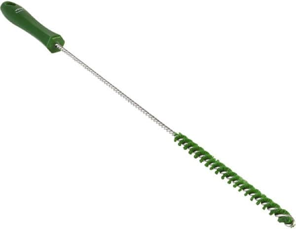 Vikan - 0.4" Diam Polyester Valve Brush - 19-5/8" OAL, 5-11/16" Head Length, Polypropylene & Stainless Steel Handle - Strong Tooling