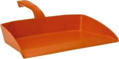 Vikan - 12-1/2" Wide Handheld Dustpan - Plastic Body, 4-1/2" Handle, Orange - Strong Tooling