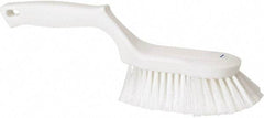 Vikan - 2" Bristle Length, Polyester Wash Brush - 5-13/16" Long x 5" Wide Head, 13-1/2" OAL, White, Polypropylene Block - Strong Tooling