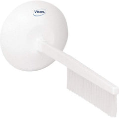 Vikan - 2-3/4" Bristle Length, Polyester Cleaning & Finishing Brush - 8" Long x 2-3/4" Wide Head, 20" OAL, White, Polypropylene Block - Strong Tooling