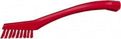 Vikan - 5/8" Bristle Length, Polyester Food Service Brush - 2-5/16" Long x 1/2" Wide Head, 8" OAL, Red, Polypropylene Block - Strong Tooling