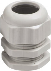 Canfield Connector - 0.197 to 0.354" Cable Capacity, Liquidtight, Straight Strain Relief Cord Grip - 1/2 NPT Thread, 1.693" Long, Nylon - Strong Tooling