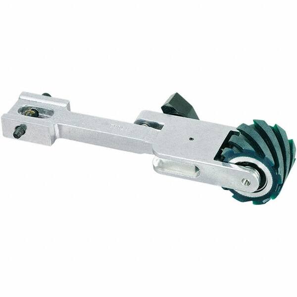 Dynabrade - 1-1/2" Wide Contact Wheel Assembly Arm - 72" Belt Length x 1-1/2" Belt Width, Serrated, Urethane, 70" Contact Wheel Diam - Strong Tooling