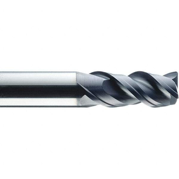 SGS - 20mm, 3 Flute, Single End, Solid Carbide, 0.1181" Corner Radius End Mill - 104mm OAL, 46mm LOC, Right Hand Cut - Strong Tooling