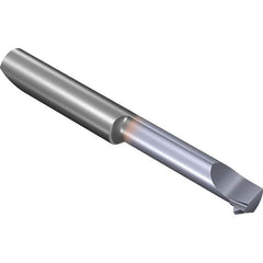 Vargus - 16mm Cutting Depth, 5.4mm Diam, Internal Thread, Solid Carbide, Single Point Threading Tool - TiCN Finish, 42mm OAL, 6mm Shank Diam, 1.9mm Projection from Edge, 0.5mm Max Pitch, 60° Profile Angle - Exact Industrial Supply