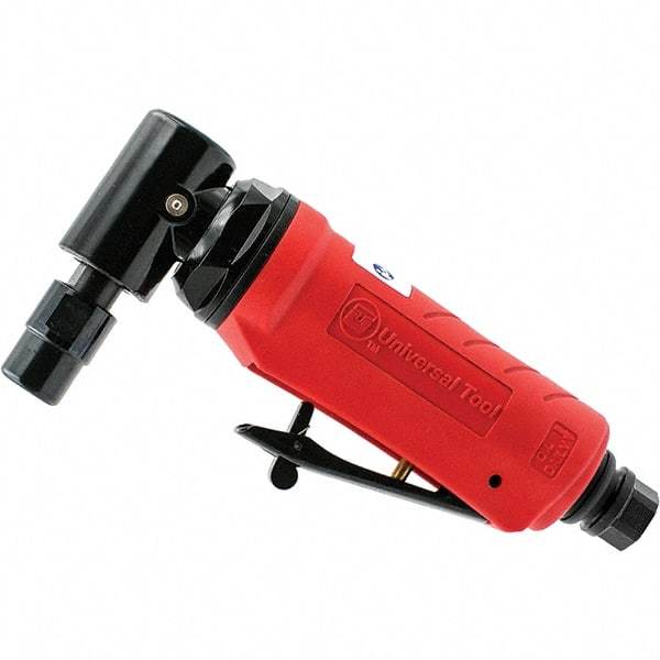 Universal Tool - 1/4" Collet, Angle Handle, Air Angle Die Grinder - Rear Exhaust, 4 CFM, 0.5 hp, 90 psi, 1/4" Inlet - Strong Tooling