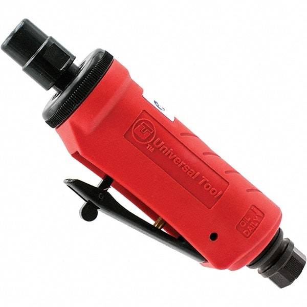 Universal Tool - 1/4" Collet, Straight Handle, Air Straight Die Grinder - Rear Exhaust, 4 CFM, 0.5 hp, 90 psi, 1/4" Inlet - Strong Tooling